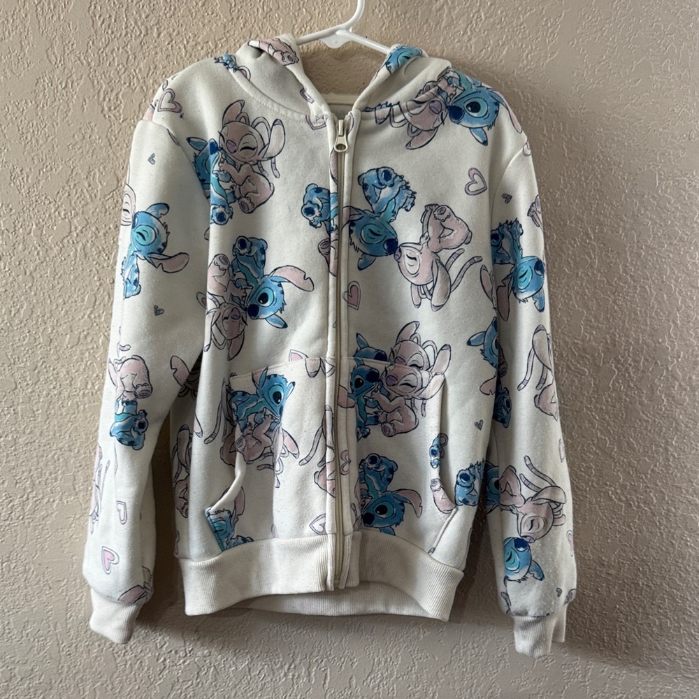 Disney Kids Jacket with Blue and Pink Stitch Design
